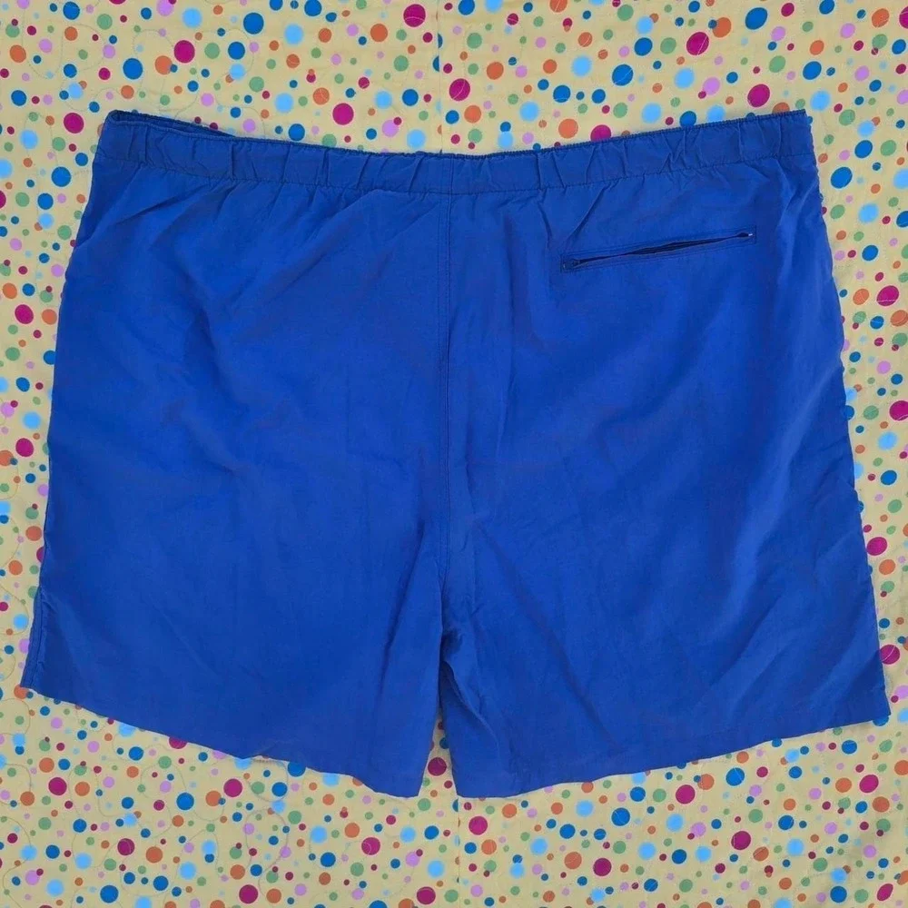 BIKE Vintage Cycling sz XL Faded Blue Nylon Biking Shorts w/Buckle Strap